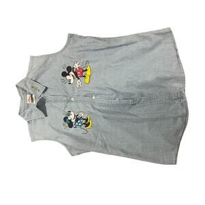 ✨ VINTAGE 90s Disney Store Mickey & Minnie Denim Size Large✨